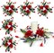 6 Pcs 4th of July Candle Rings, Red White Blue Mini 3" Patriotic Wreaths for Independence Day Table Centerpieces, Windows & Door Decorations